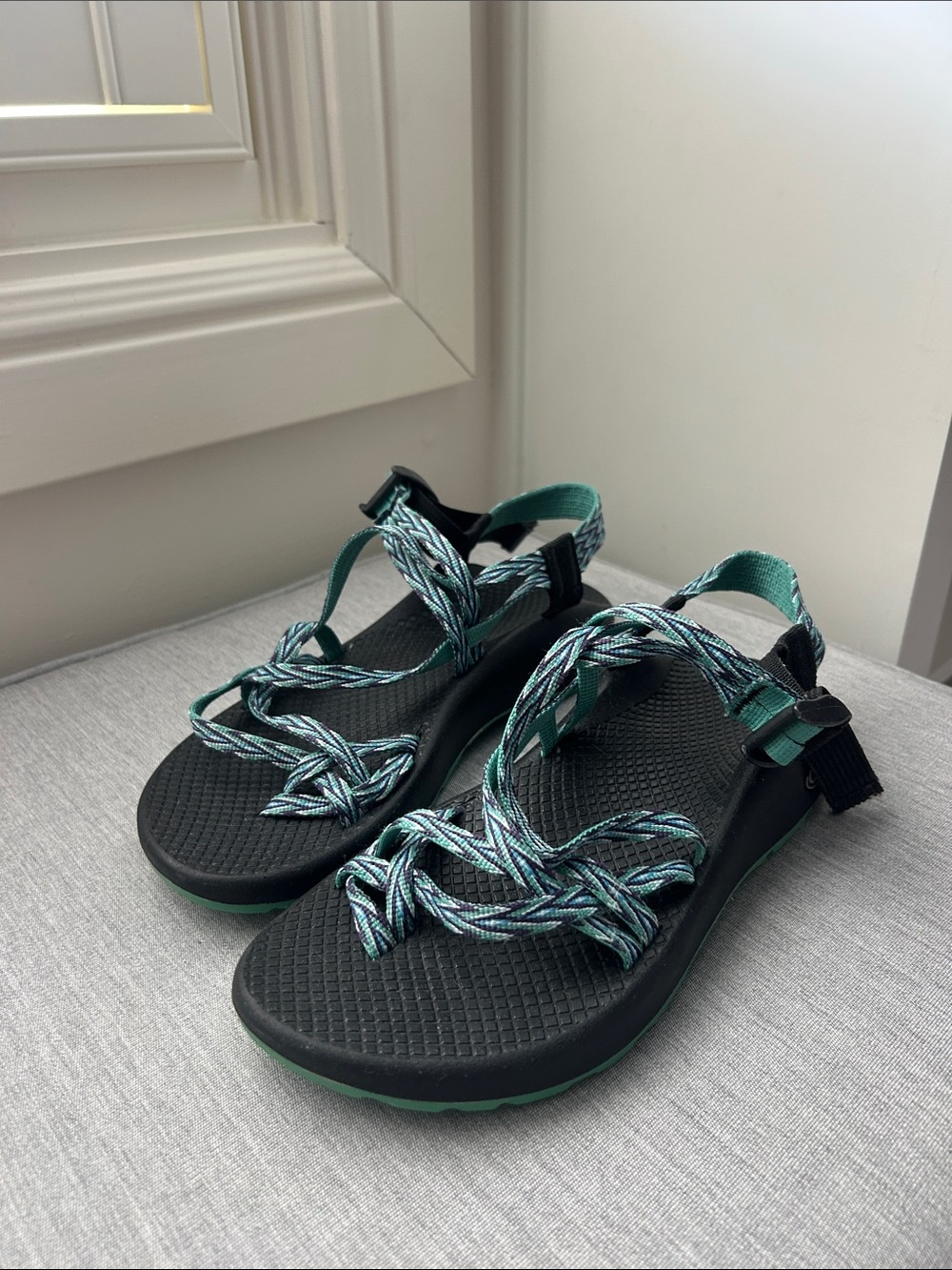 Chacos Women’s Outdoor Strappy Sandals - Teal/Black